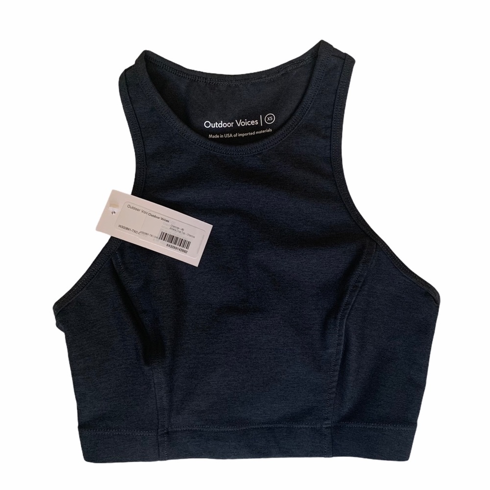 Outdoor Voices Athena Crop Top in Charcoal - Picture 11 of 15